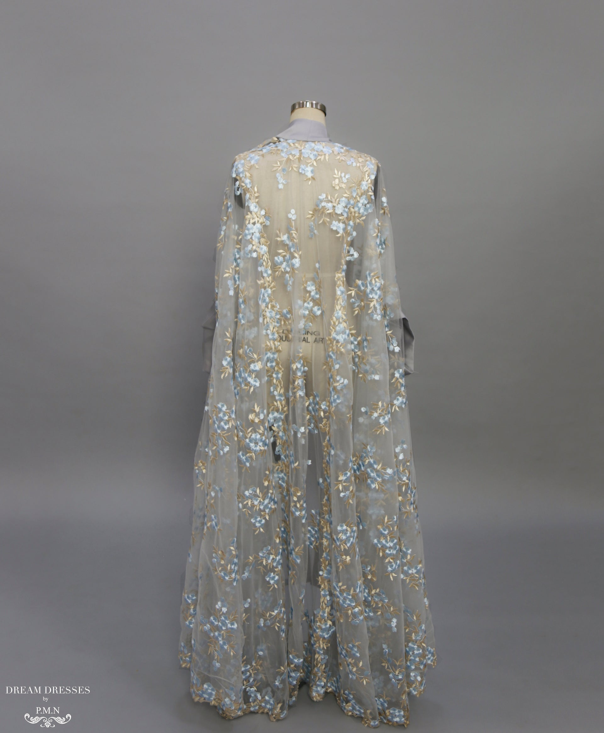 Floor Length Bridal Cape (#NAHLA) - Dream Dresses by P.M.N.