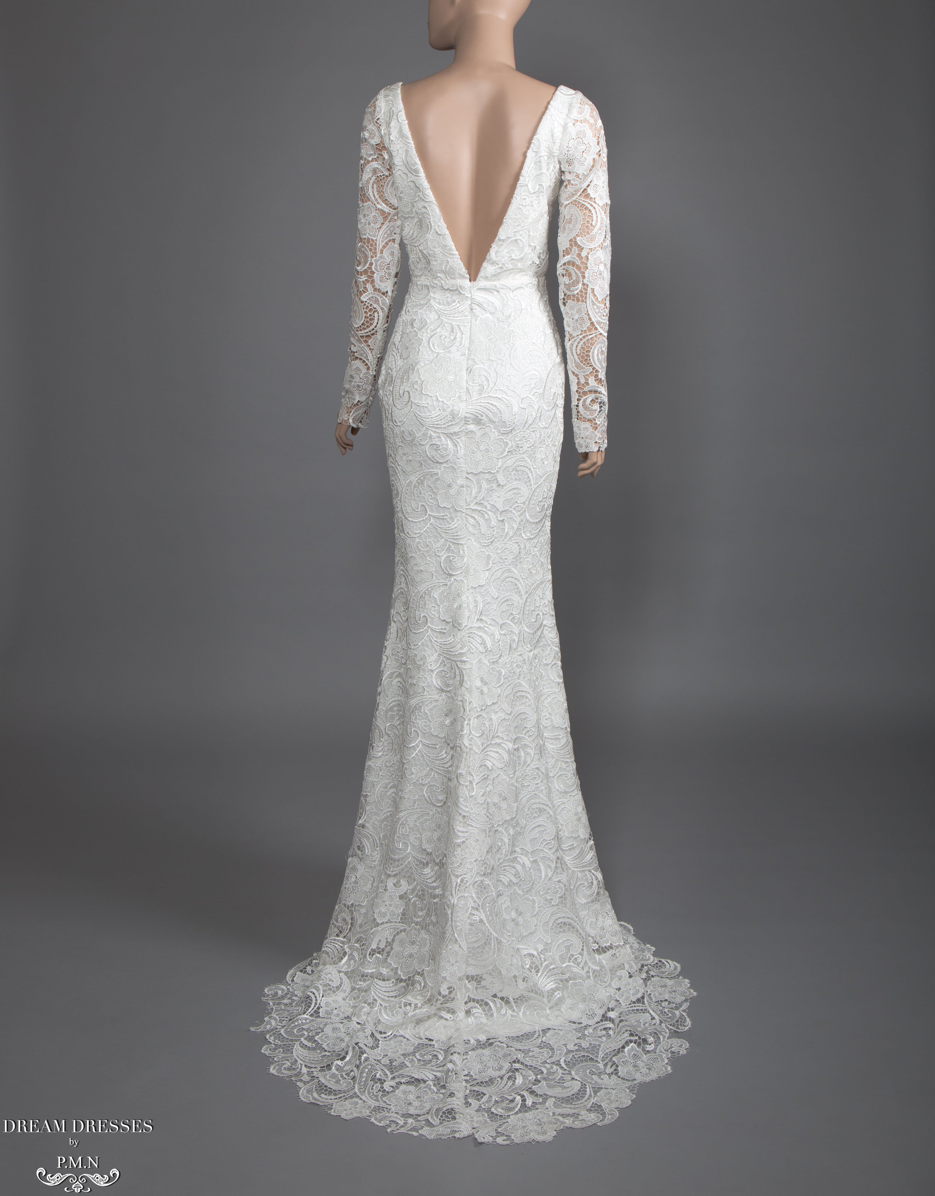 Long Sleeve Lace Wedding Dress (#Elise)