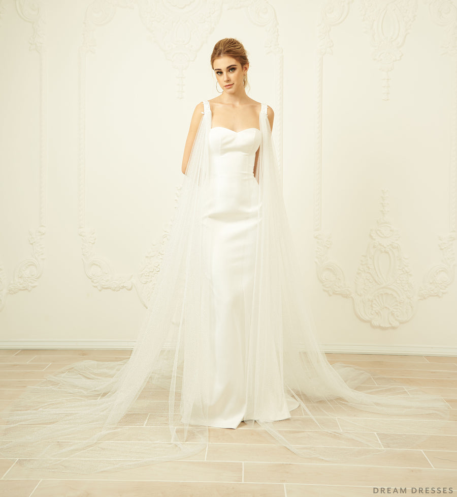 Detachable Wedding Sleeve Cape (#ISOTTA) - Dream Dresses by P.M.N.