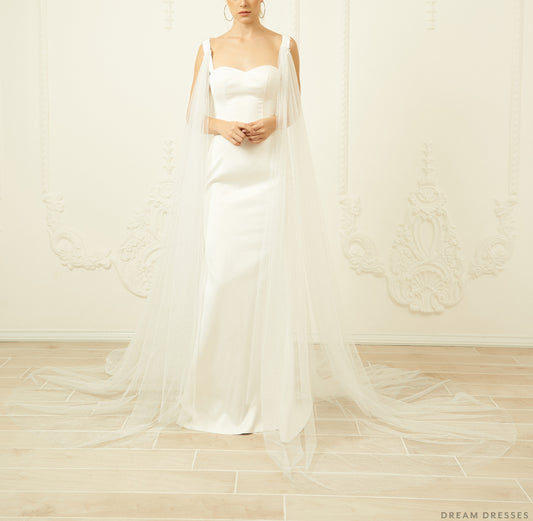 Detachable Wedding Sleeve Cape (#ISOTTA) - Dream Dresses by P.M.N.