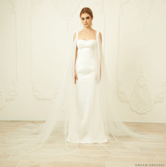 Detachable Wedding Sleeve Cape (#ISOTTA) - Dream Dresses by P.M.N.