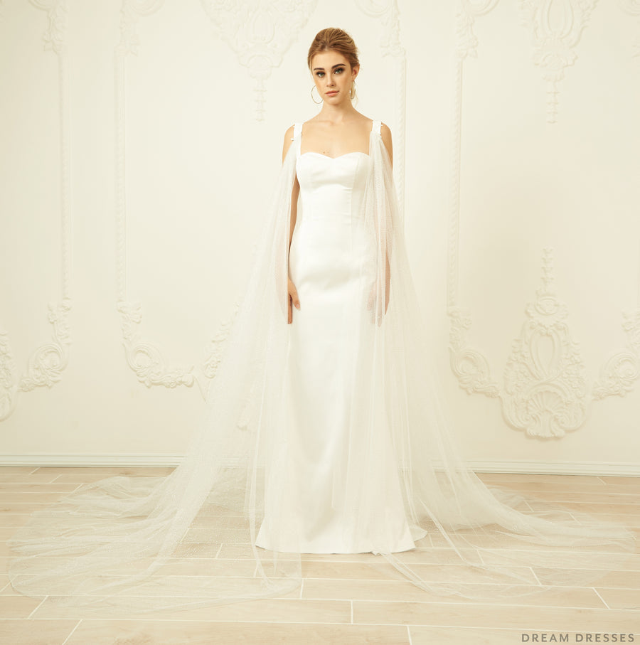 Detachable Wedding Sleeve Cape (#ISOTTA) - Dream Dresses by P.M.N.