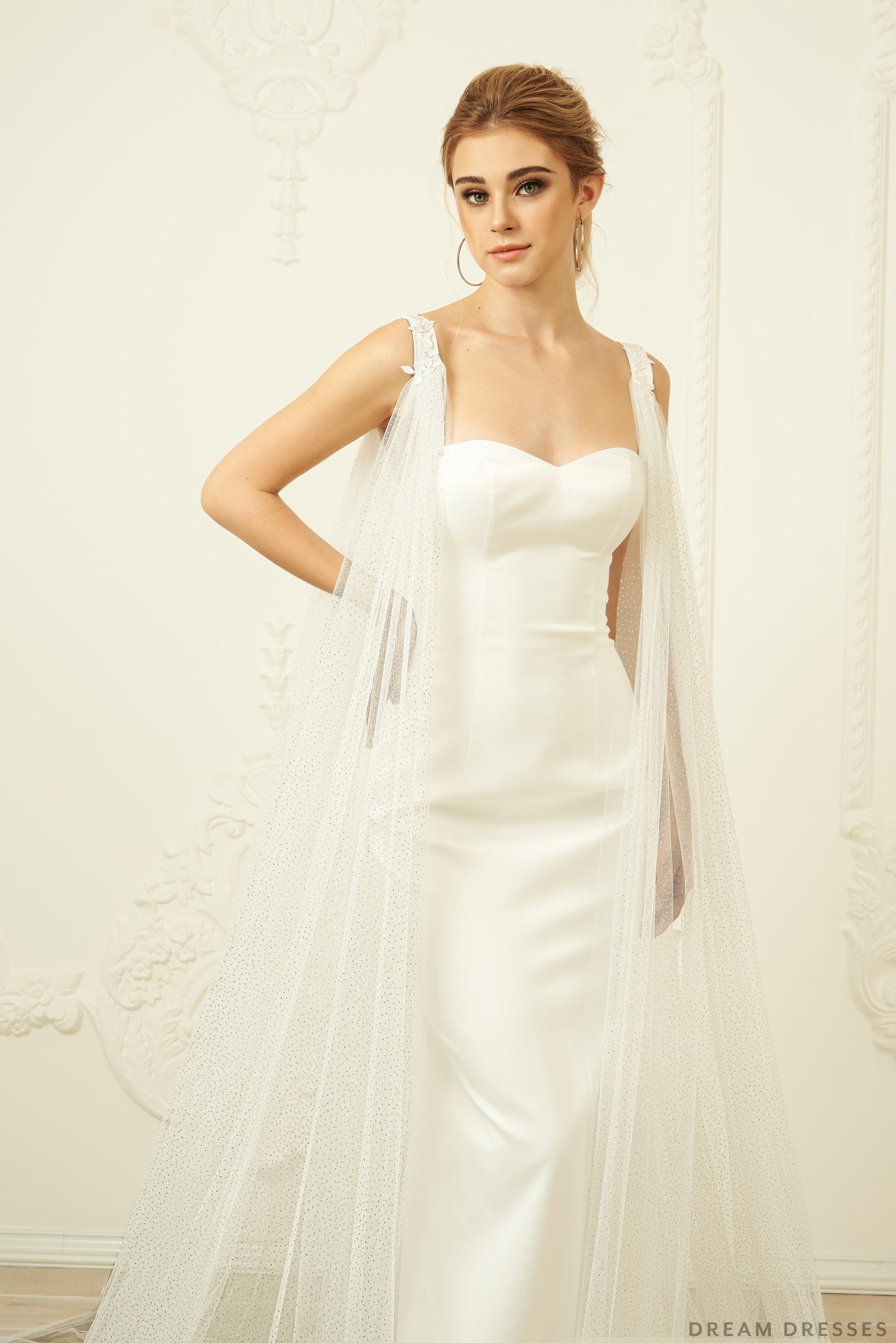 Detachable Wedding Sleeve Cape (#ISOTTA) - Dream Dresses by P.M.N.