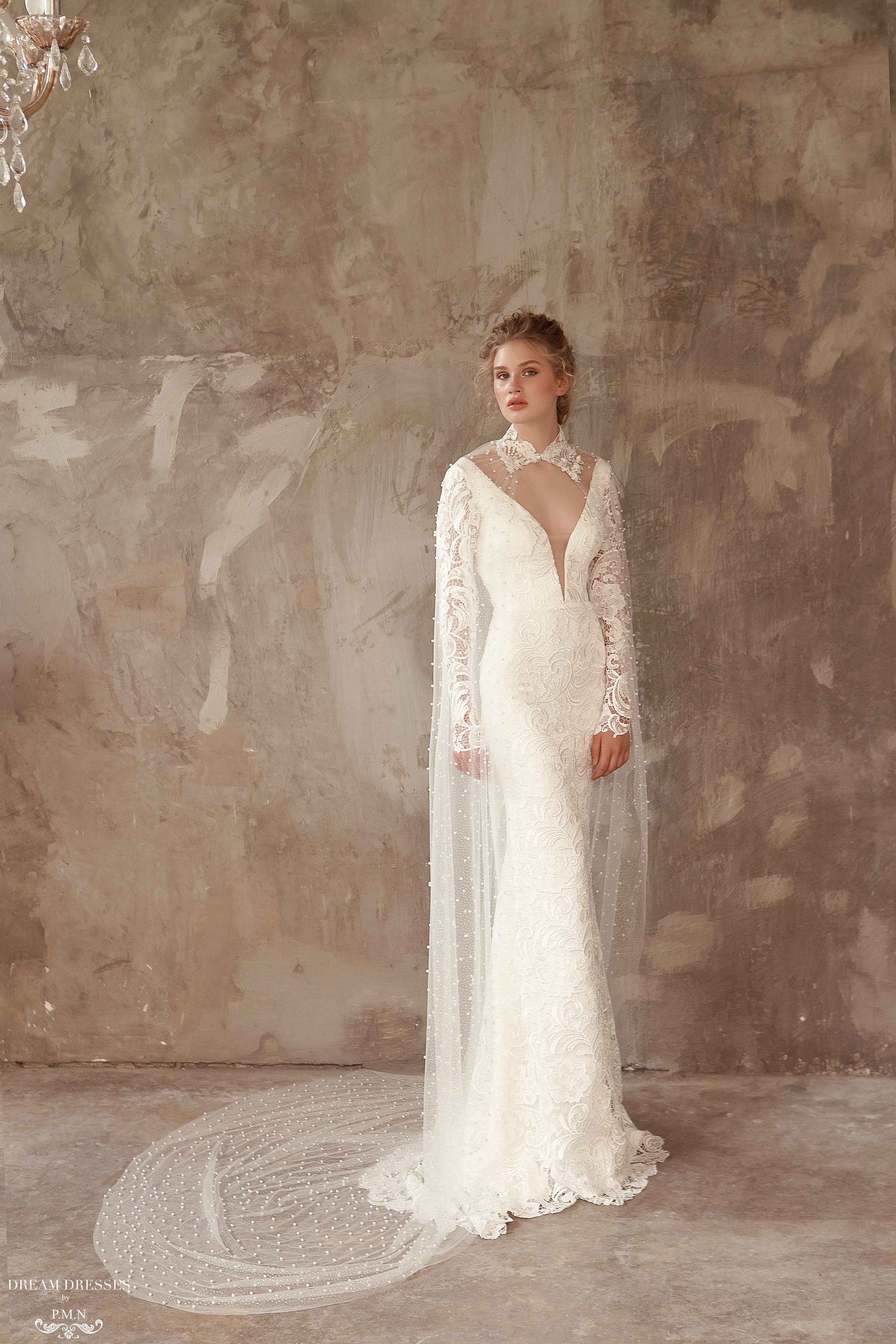 Cathedral Bridal Cape (#ITALA) - Dream Dresses by P.M.N.