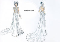 White Bridal Ao Dai | Modern Vietnamese Lace Bridal Dress (#JENINE) - Dream Dresses by P.M.N.