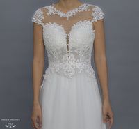 White Bridal Ao Dai | Modern Vietnamese Lace Bridal Dress (#JENY) - Dream Dresses by P.M.N.