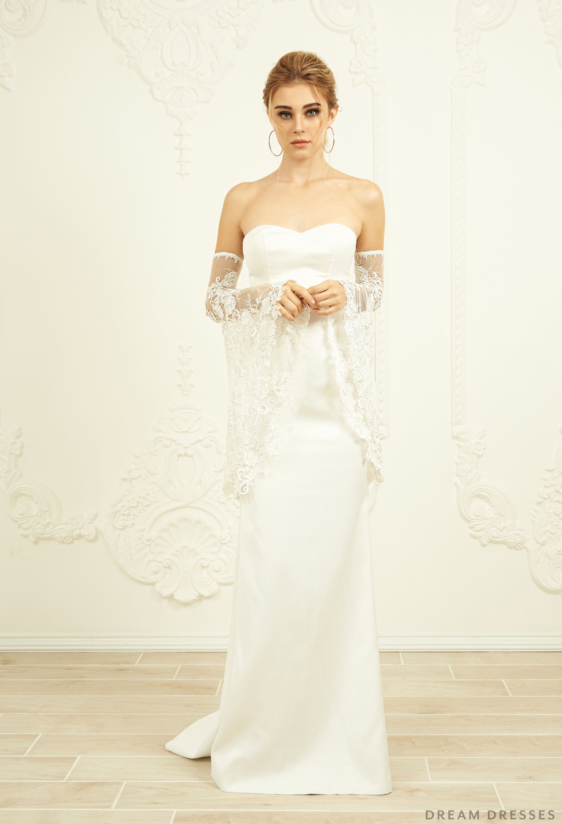 Detachable Bridal Bell Sleeves (#KAYLEE) - Dream Dresses by P.M.N.