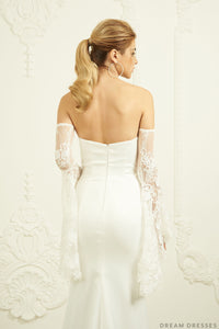 Detachable Bridal Bell Sleeves (#KAYLEE) - Dream Dresses by P.M.N.