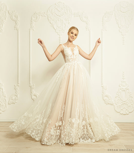 Lace Ball Gown Wedding Dress (#Kaytie) - Dream Dresses by P.M.N.