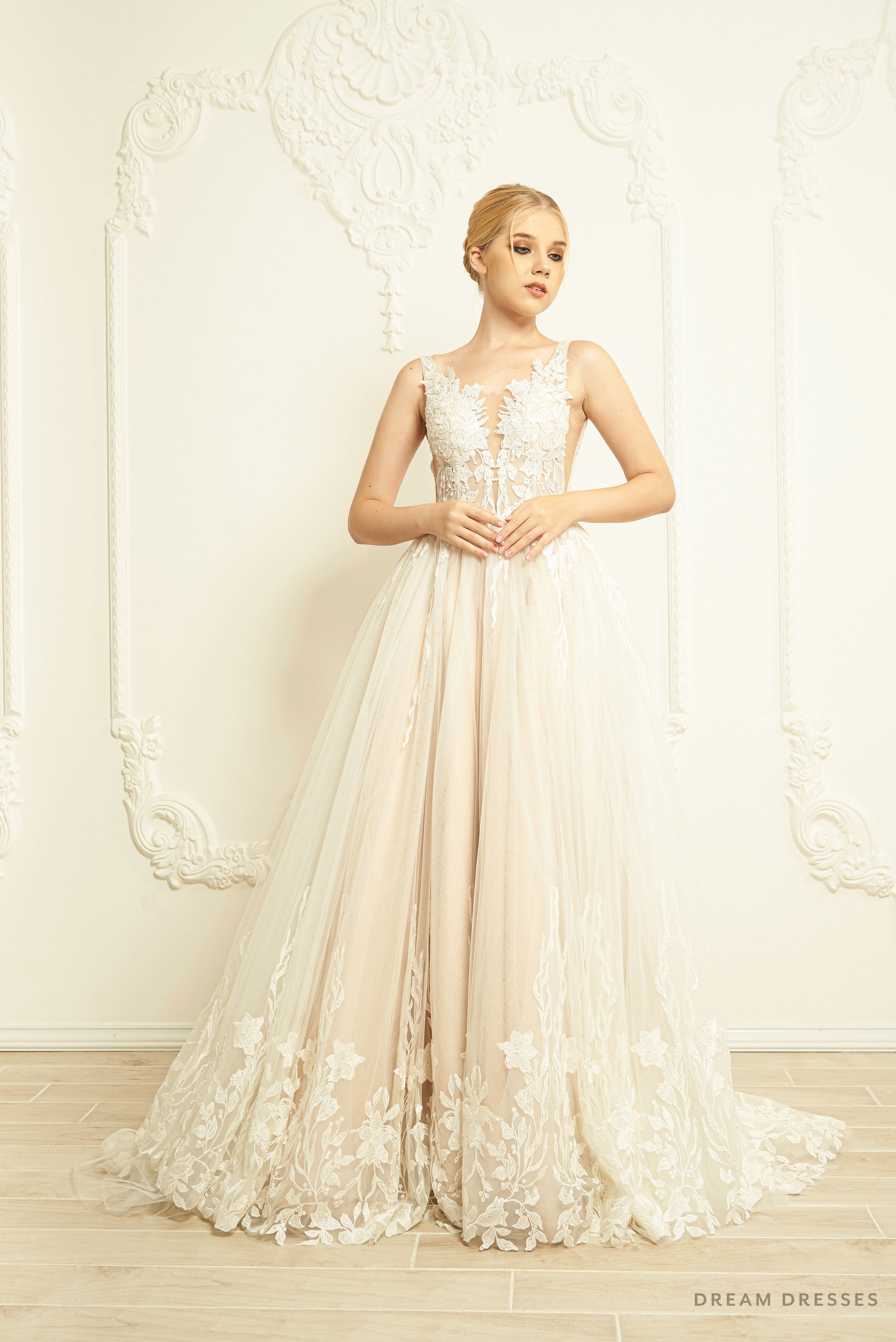 Lace Ball Gown Wedding Dress (#Kaytie) - Dream Dresses by P.M.N.