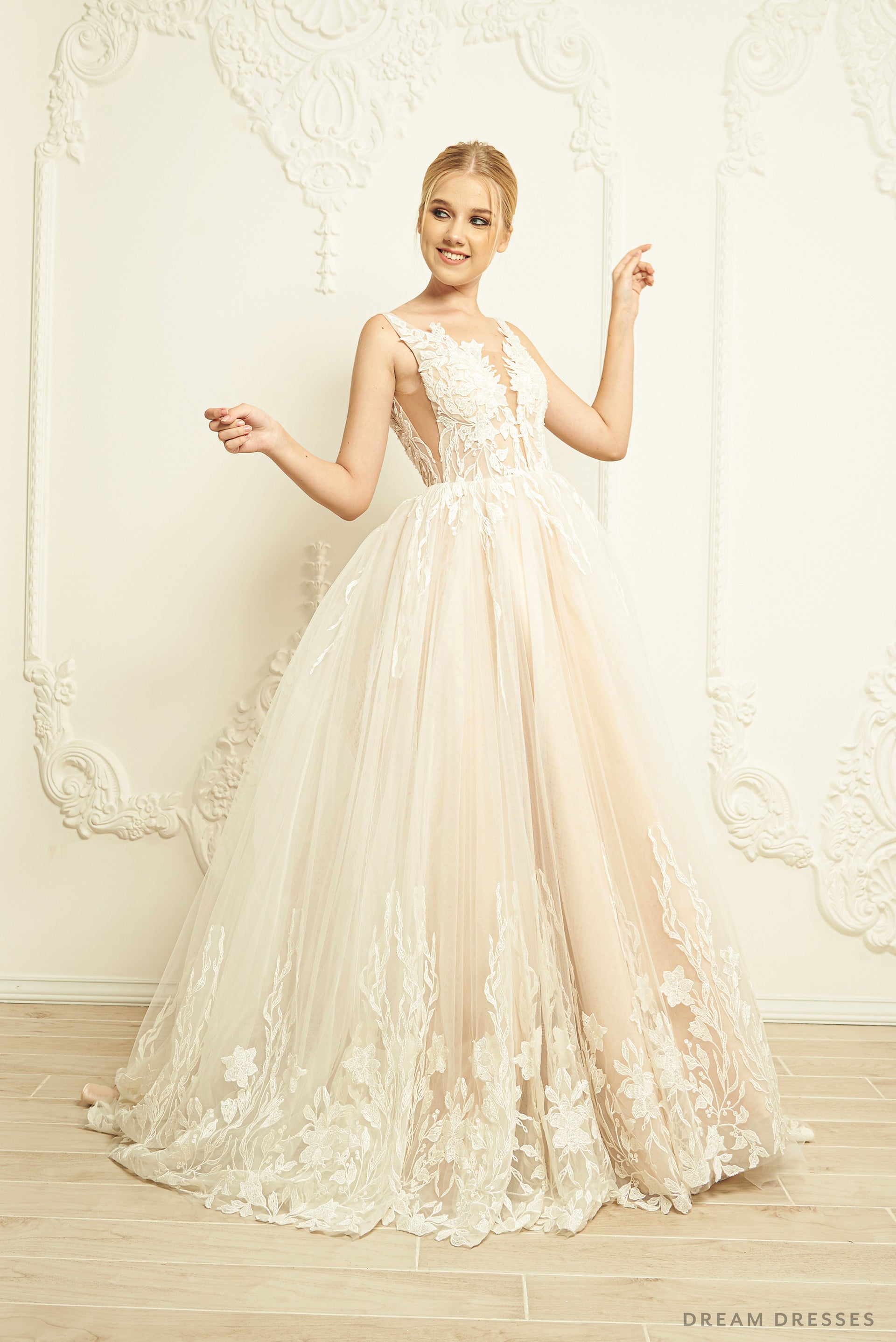 Lace Ball Gown Wedding Dress (#Kaytie) - Dream Dresses by P.M.N.