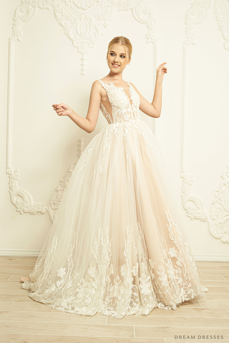 Lace Ball Gown Wedding Dress (#Kaytie) - Dream Dresses by P.M.N.