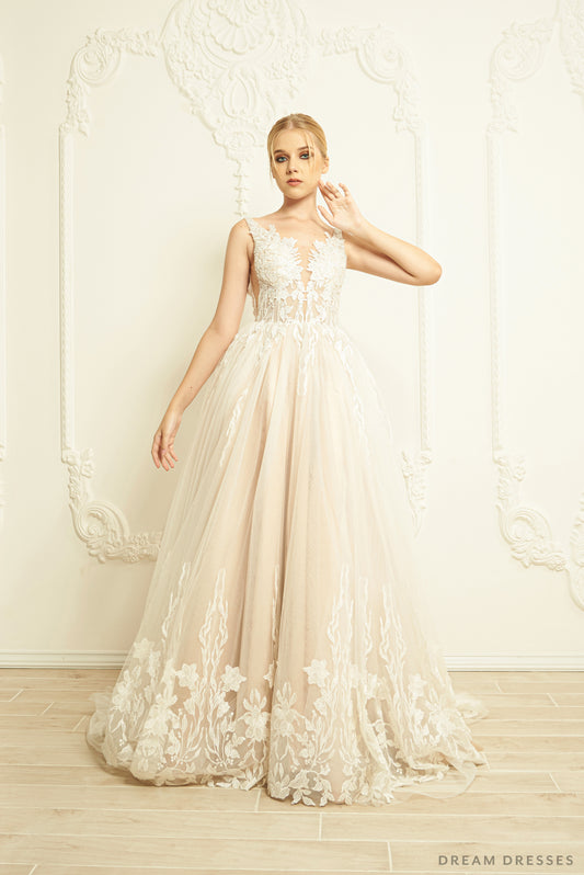 Lace Ball Gown Wedding Dress (#Kaytie) - Dream Dresses by P.M.N.