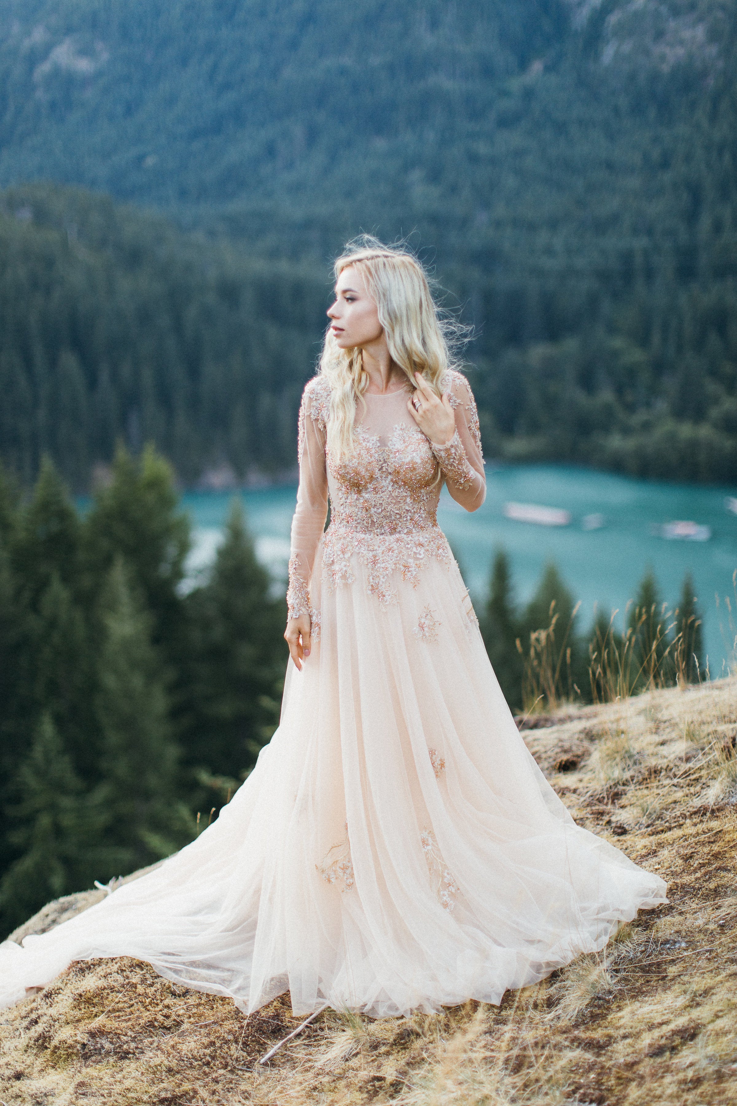 Ball Gown Long Sleeve Wedding Dress with Cathedral Train Ariel Ball Gown Long Sleeve Wedding Dress with Cathedral Train Ariel