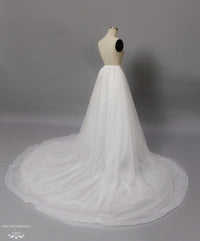 Detachable Bridal Tulle Overskirt with Horsehair Trim (#Lamia) - Dream Dresses by P.M.N.