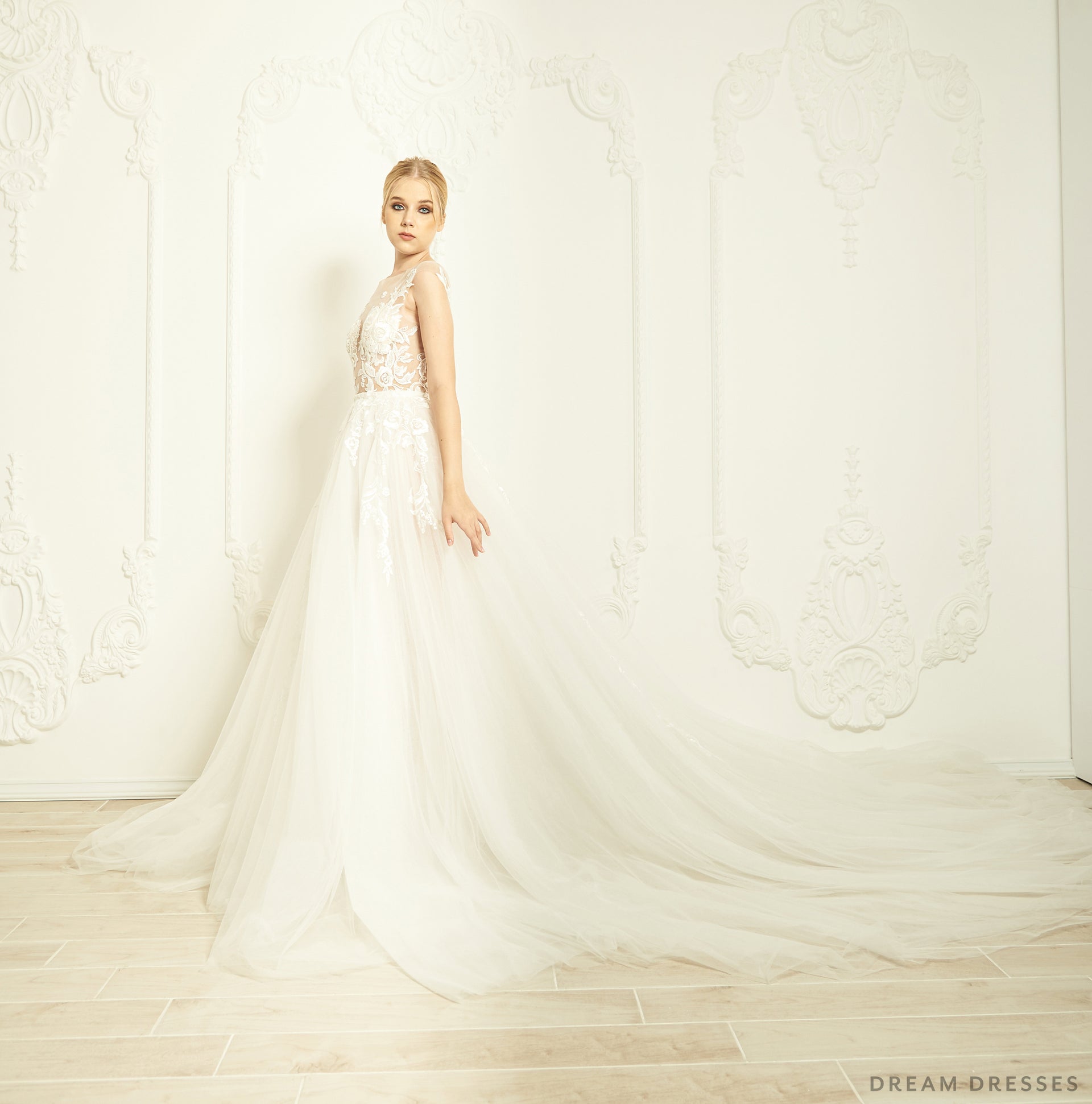 A-line Lace Wedding Dress (#Lavinia) - Dream Dresses by P.M.N.