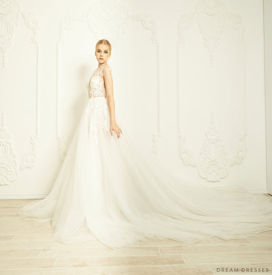A-line Lace Wedding Dress (#Lavinia) - Dream Dresses by P.M.N.