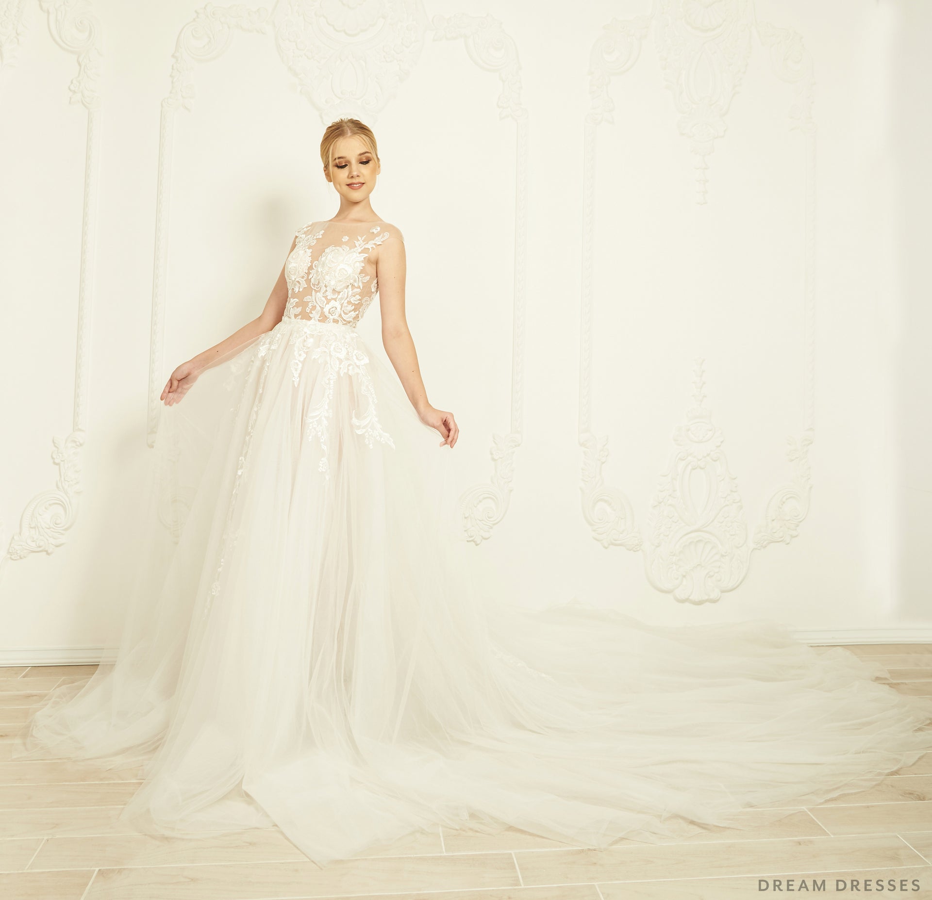 A-line Lace Wedding Dress (#Lavinia) - Dream Dresses by P.M.N.