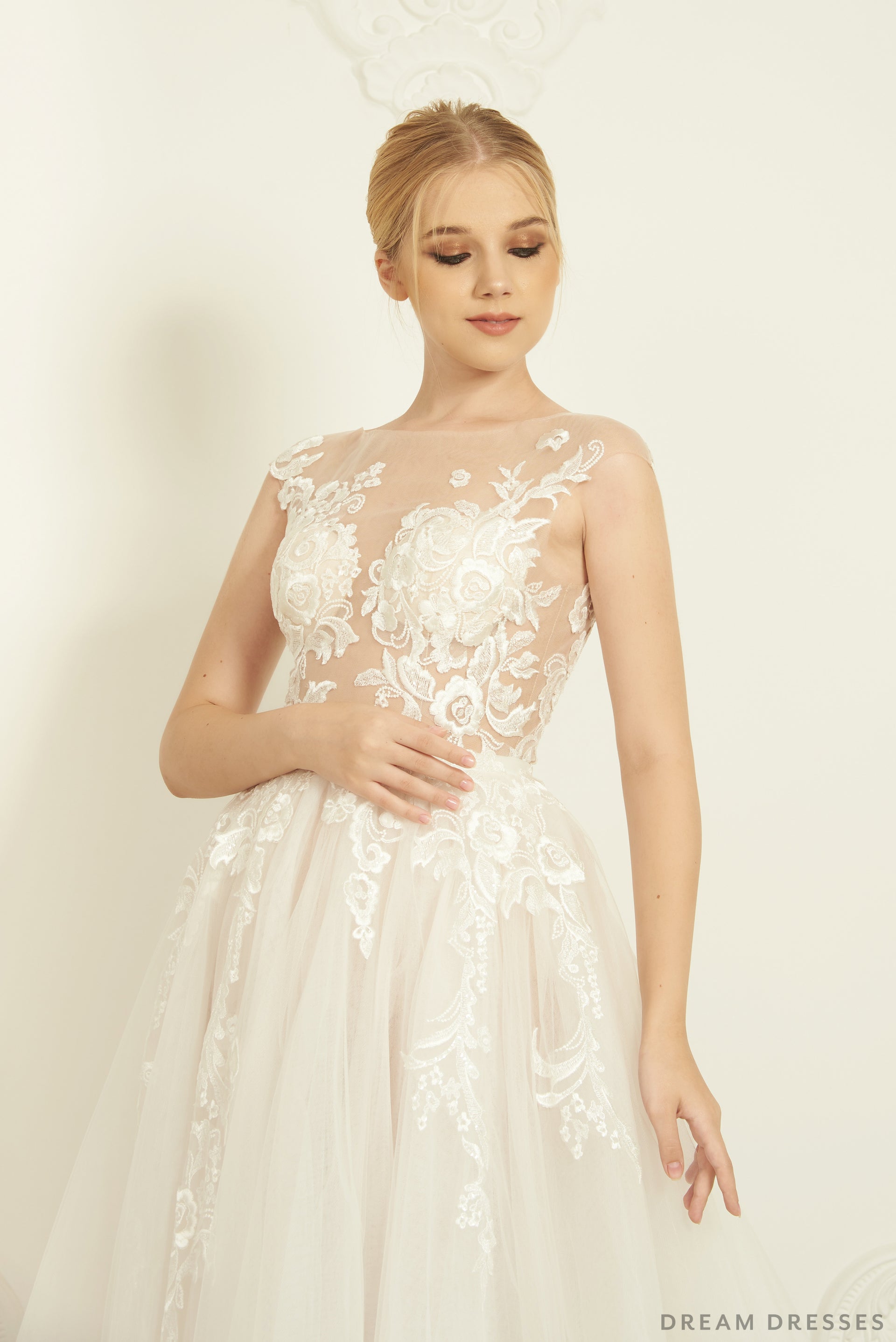 A-line Lace Wedding Dress (#Lavinia) - Dream Dresses by P.M.N.