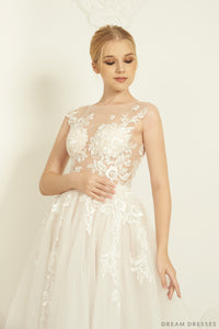 A-line Lace Wedding Dress (#Lavinia) - Dream Dresses by P.M.N.
