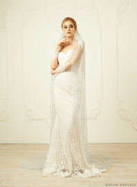 Cathedral Veil With Crystals (#Luisa) - Dream Dresses by P.M.N.