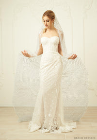 Cathedral Veil With Crystals (#Luisa) - Dream Dresses by P.M.N.