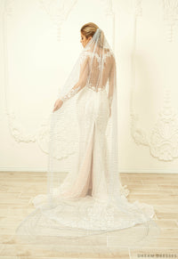 Cathedral Veil With Crystals (#Luisa) - Dream Dresses by P.M.N.