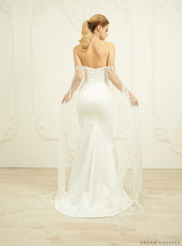Detachable Bridal Cape Sleeves (#DAVINA) - Dream Dresses by P.M.N.