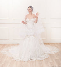 Tulle Wedding Veil with Blusher (#Tara) - Dream Dresses by P.M.N.