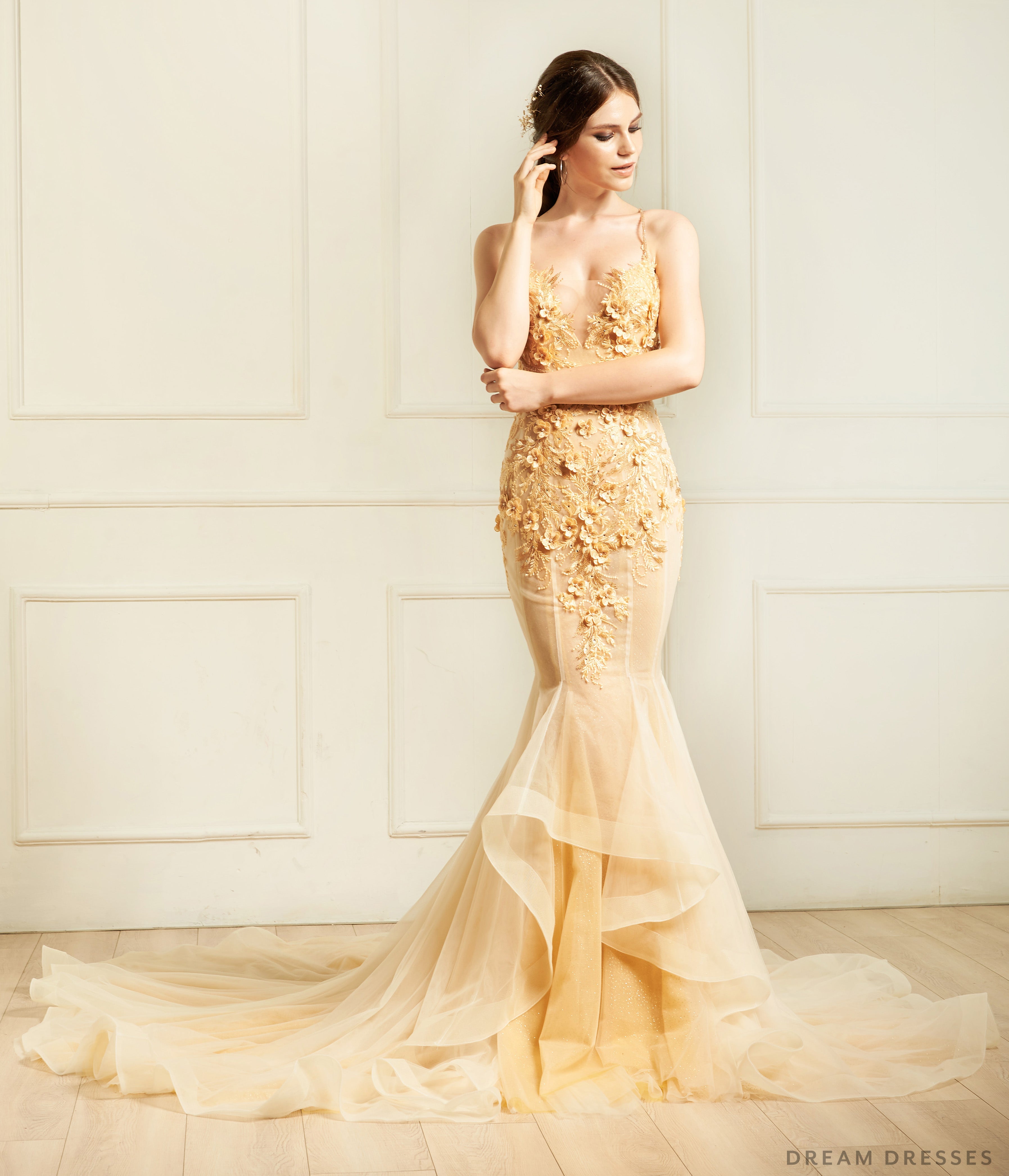 Gold Mermaid Wedding Gown (#Katerina )