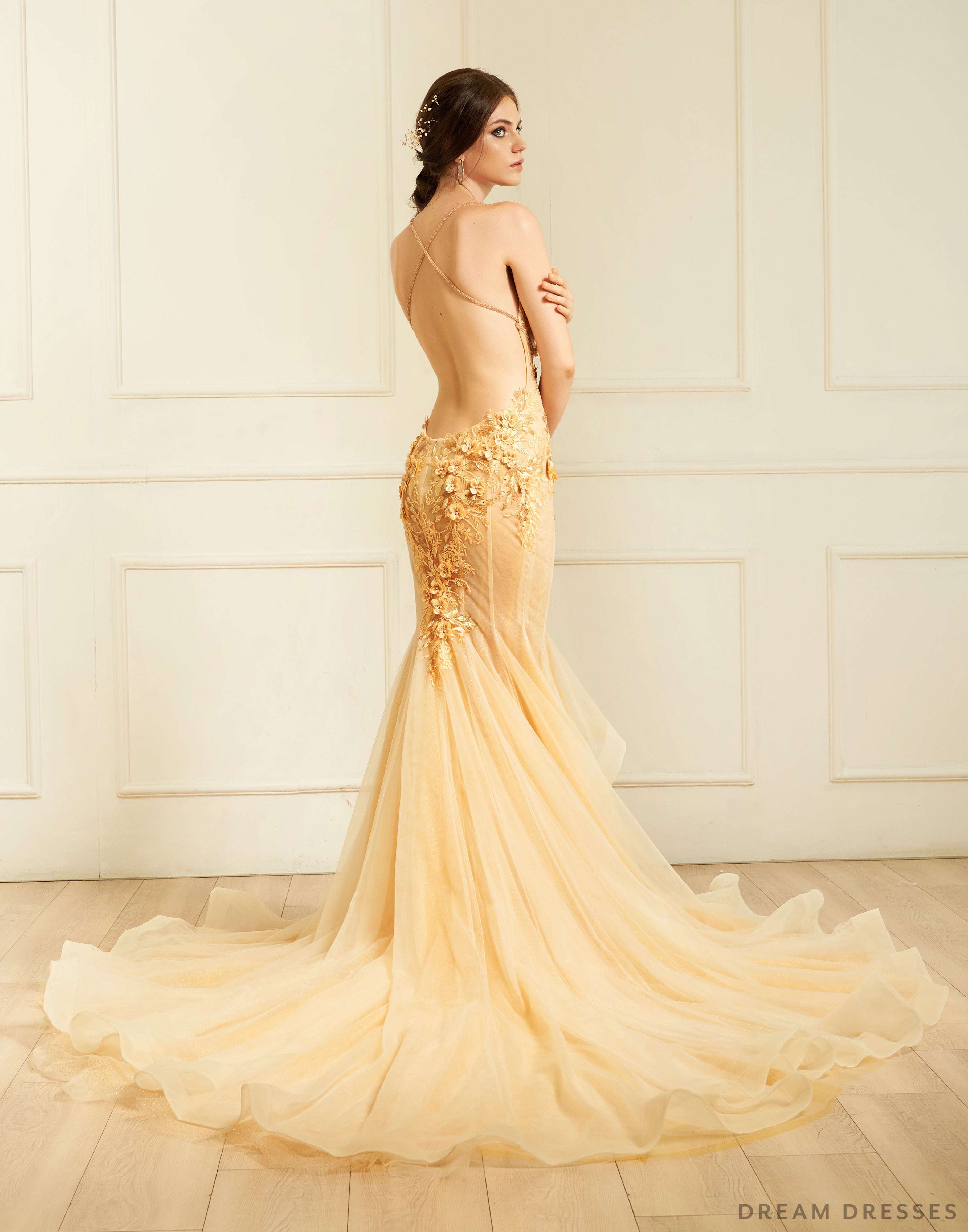 Gold Mermaid Wedding Gown (#Katerina )