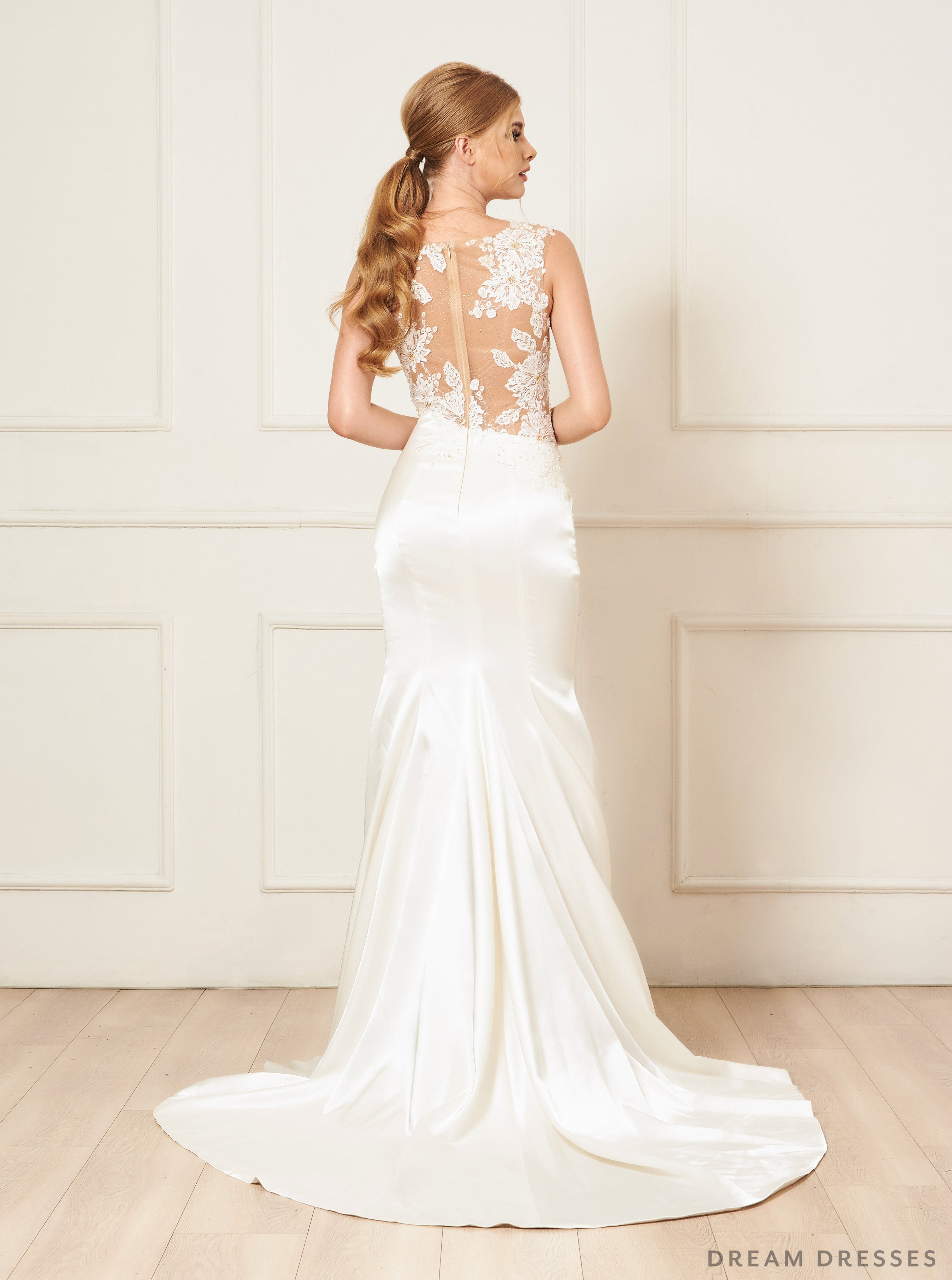 Illusion Cut-Out Wedding Dress (#Lucille)