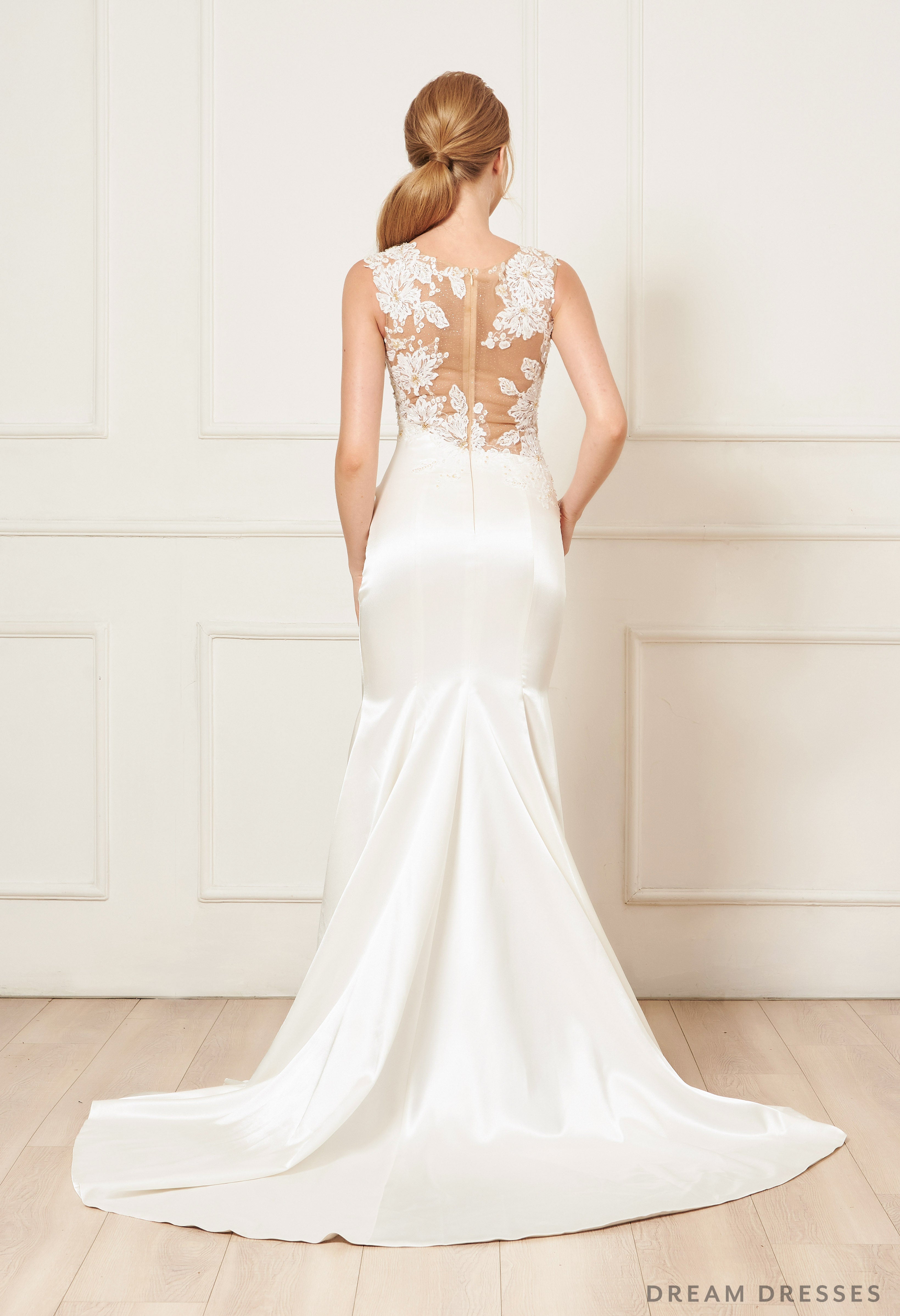 Illusion Cut-Out Wedding Dress (#Lucille)