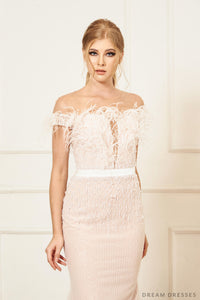 Ostrich Feather Wedding Gown (#Stella) - Dream Dresses by P.M.N.