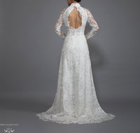 White Bridal Ao Dai | Vietnamese Lace Bridal Dress (#MELISSA) - Dream Dresses by P.M.N.