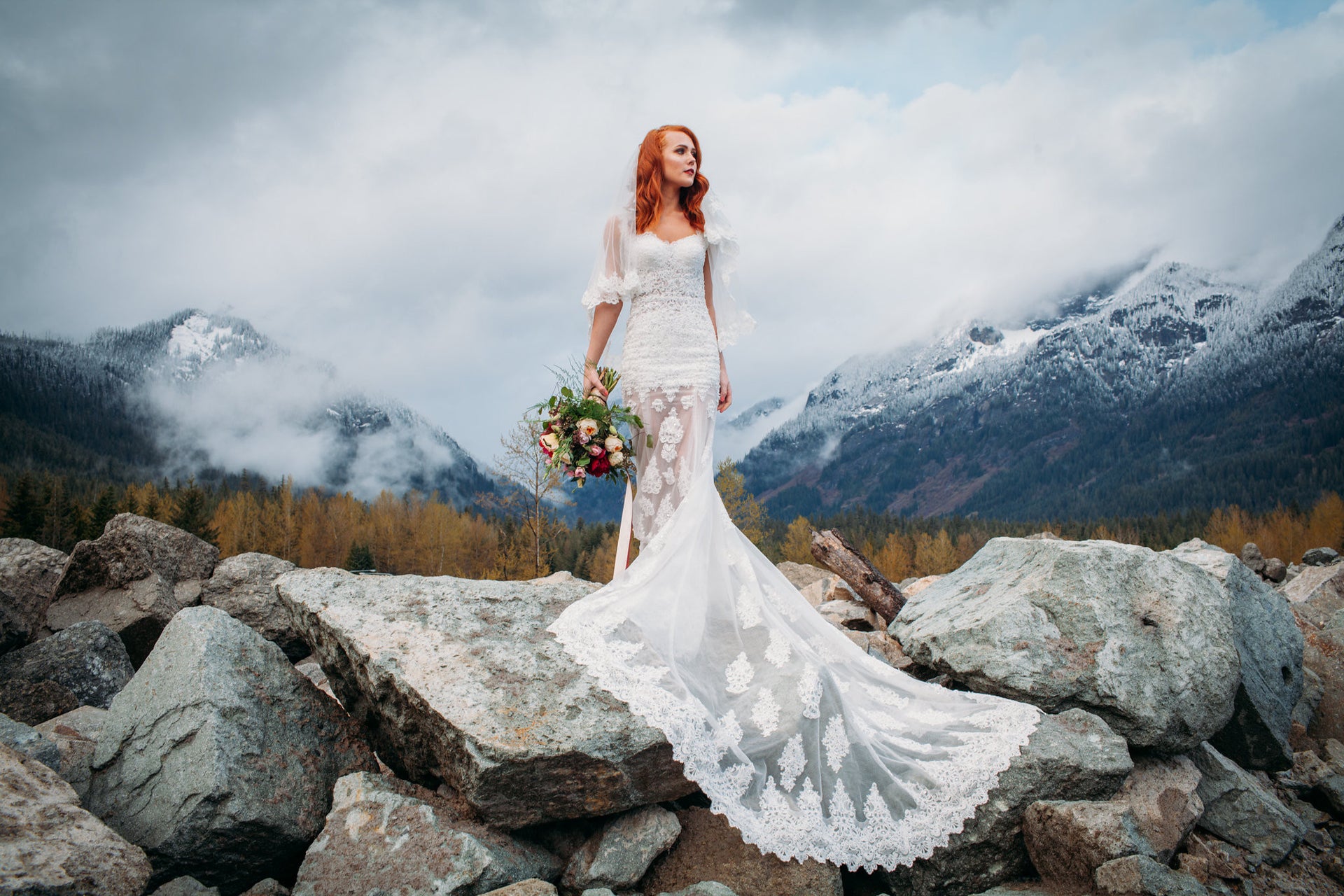 Sexy Sheer Mermaid Wedding Dress (Style # Kyra PB086) - Dream Dresses by P.M.N
 - 1