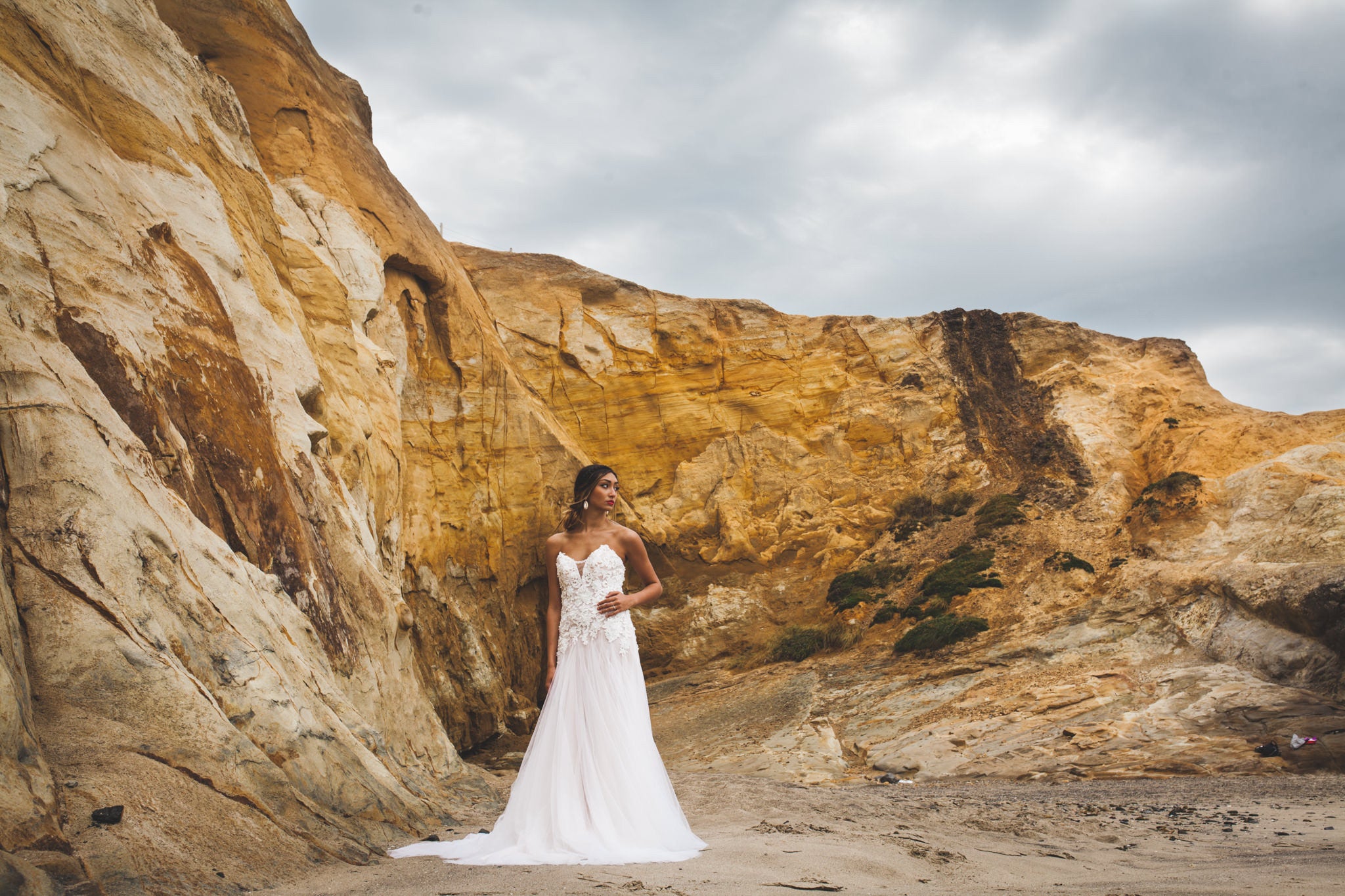 Lace Tulle Gown With Removable Off Shoulder (#PB192)