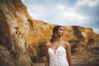 Lace Tulle Gown With Removable Off Shoulder (Style #PB192) - Dream Dresses by P.M.N
 - 11
