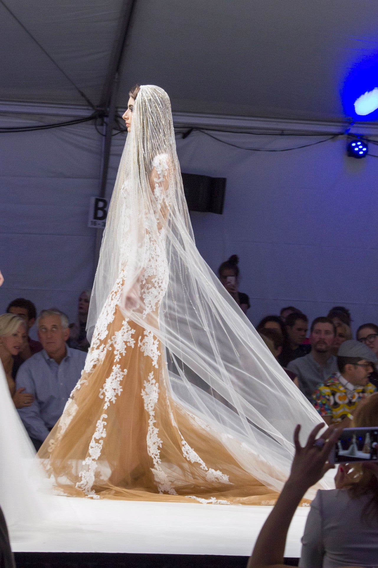 Cathedral Beaded Bridal Veil (#SS16106) - Dream Dresses by P.M.N
 - 12