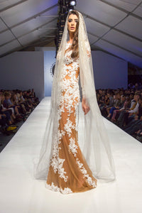 Cathedral Beaded Bridal Veil (#SS16106) - Dream Dresses by P.M.N
 - 9