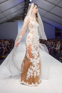 Cathedral Beaded Bridal Veil (#SS16106) - Dream Dresses by P.M.N
 - 10