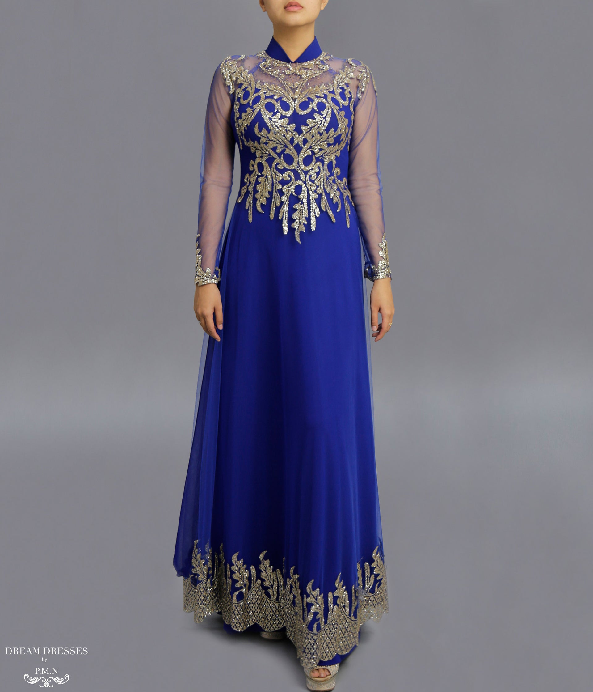 Blue Ao Dai / Mother of The Bride Ao Dai (#SOFIA) - Dream Dresses by P.M.N.