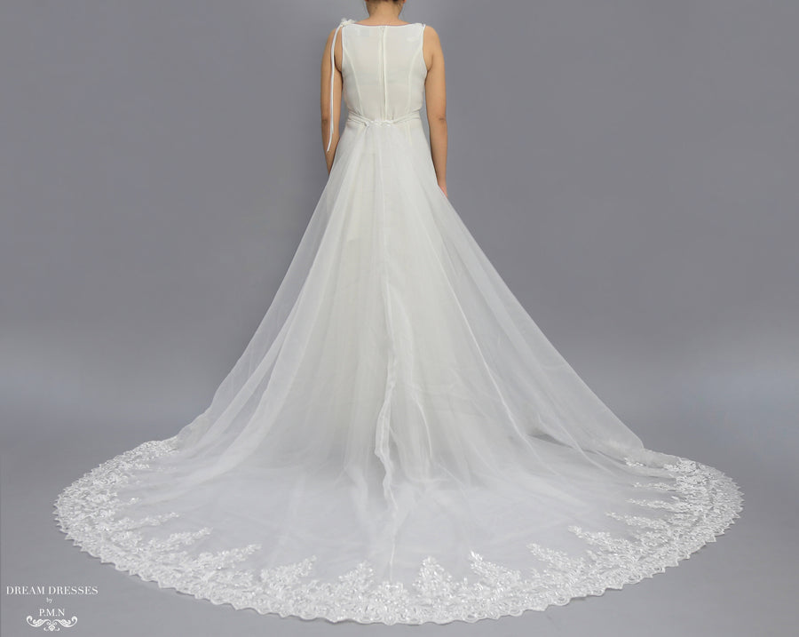 Detachable Cathedral Wedding Train (#Jasmine) - Dream Dresses by P.M.N.