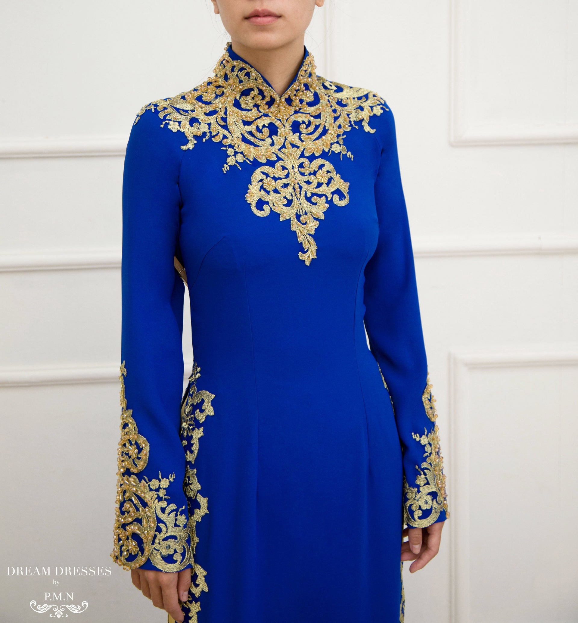 Blue Ao Dai / Mother of The Bride Ao Dai (#GINA) - Dream Dresses by P.M.N.