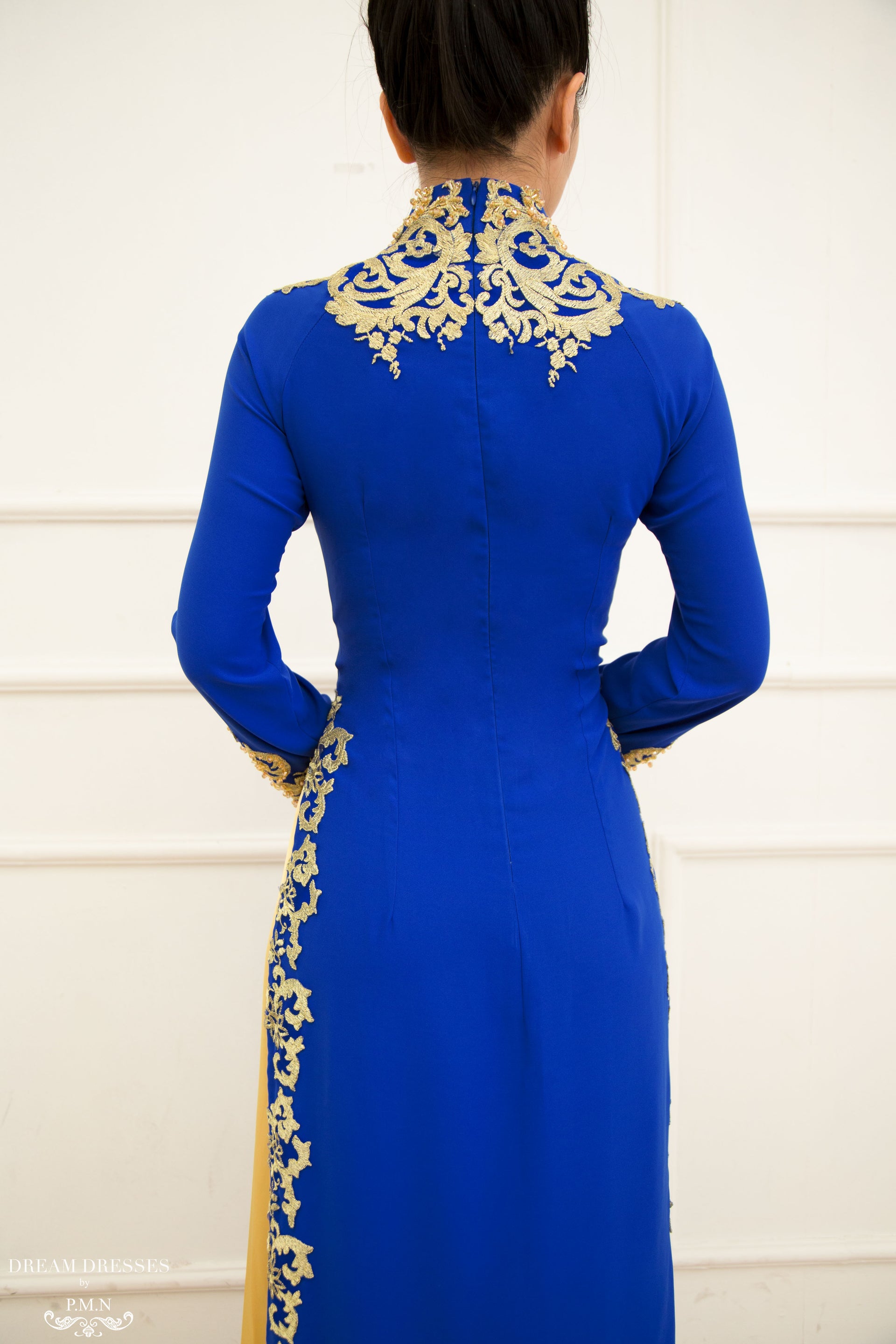 Blue Ao Dai / Mother of The Bride Ao Dai (#GINA) - Dream Dresses by P.M.N.