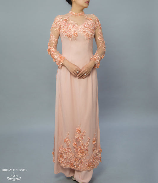 Lace Ao Dai / Mother of The Bride Ao Dai (#MAIYA) - Dream Dresses by P.M.N.
