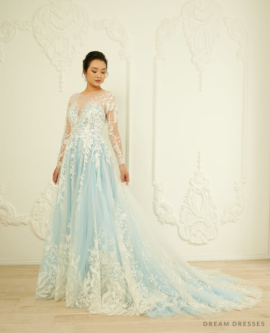 Blue Wedding Dress (#Madeleine) - Dream Dresses by P.M.N.