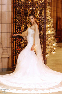 Beaded Bridal Cape (#Maeva) - Dream Dresses by P.M.N
 - 3