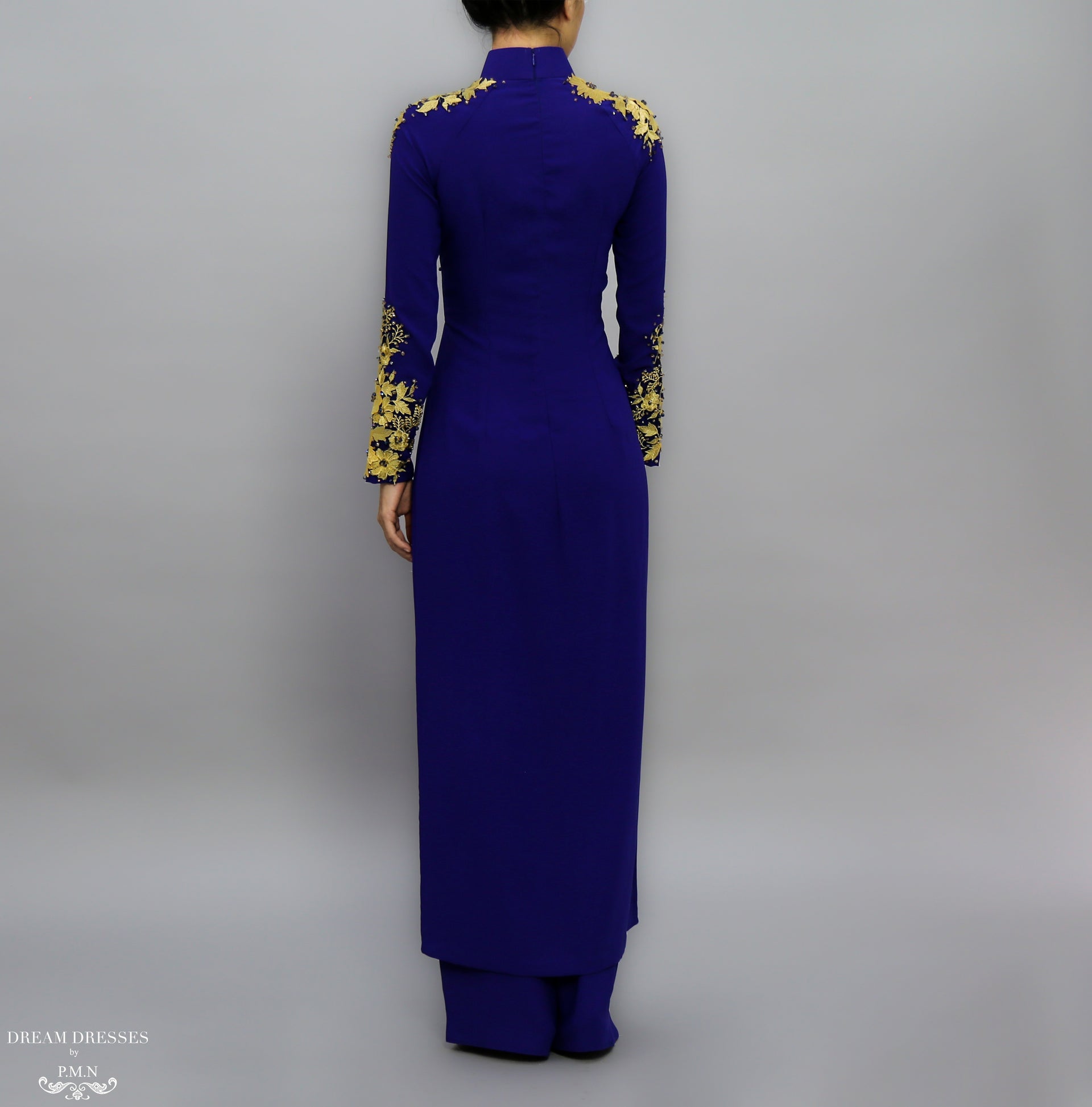 Blue Ao Dai / Mother of The Bride Ao Dai (#MARA) - Dream Dresses by P.M.N.