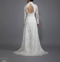 White Bridal Ao Dai | Vietnamese Lace Bridal Dress (#MELISSA) - Dream Dresses by P.M.N.